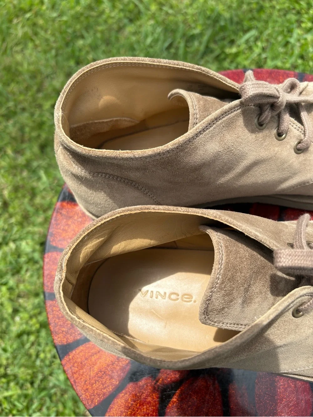 Men's Suede Chukka Vince “Jerome” Boots in Light Brown Size 12